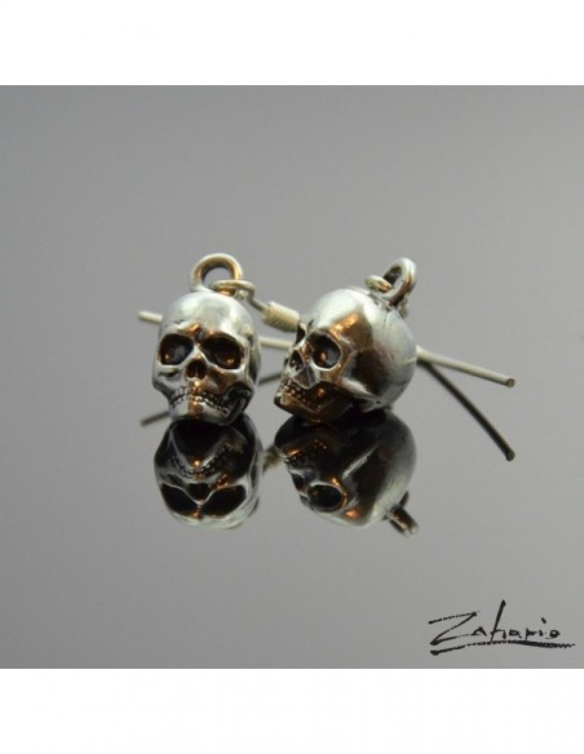 Kolczyki czaszki srebro Zahario
